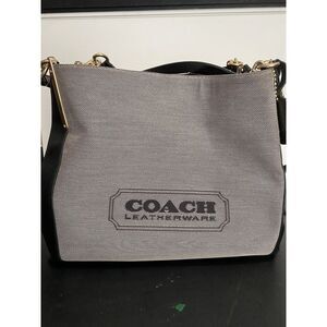 Coach Badge Jacquard Dalton 31 Black Shoulder Bag/ Handbag C9078 PreOwned EUC
